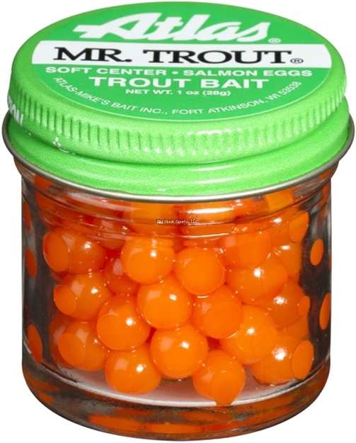 Picture of Atlas MR Trout Sugar Cured Salmon Eggs, Orange 1Oz Jar