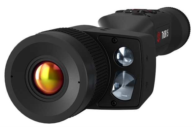 Picture of  Atn Tiwst5625lrf Thor 5 640 Lrf Thermal Rifle Scope Black Anodized 2-16X Smart Mil Dot Reticle, Zoom 640X480, 12 Micron, 60 Fps Resolution