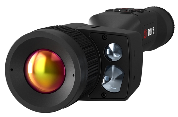 Picture of  Atn Tiwst5635lrf Thor 5 640 Lrf Thermal Rifle Scope Black Anodized, 3-24X Smart Mil Dot Reticle, Zoom, 640X480, 60 Fps Resolution