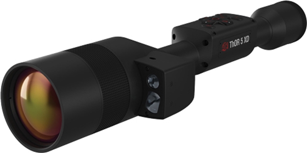 Picture of  Atn Tiwst51275lrf Thor 5 XD Lrf Thermal Rifle Scope Black Anodized 3-30X Smart Mil Dot Reticle, Zoom 1280X1024 12 Micron 60 Fps Resolution, Features Laser Rangefinder