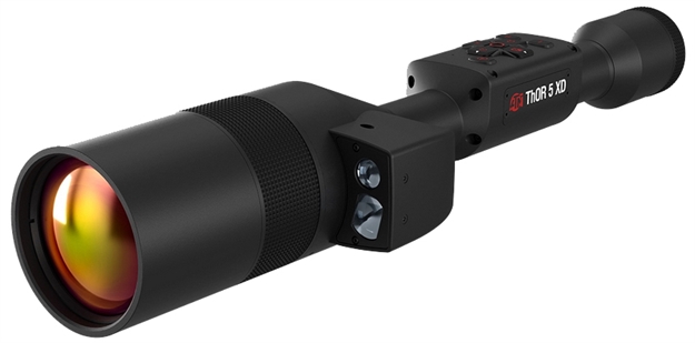 Picture of  Atn Tiwst51210lrf Thor 5 XD Lrf Thermal Rifle Scope, Black Anodized 4-40X, Smart Mil Dot Reticle W/Zoom, 1280X1024, 60 Fps Resolution, Features Laser Rangefinder