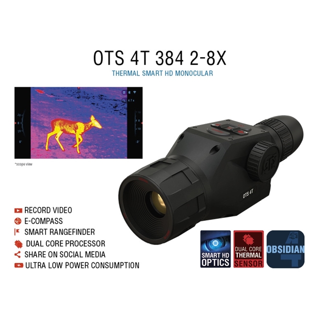 Picture of Atn Ots 4T, 2-8X, 384X288, Thermal Viewer W/ Full HD Video Rec, Wifi, Zoom, Smartphone Control