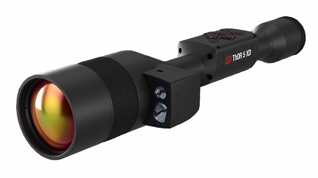 Picture of  Atn Tiwst51275lrf Thor 5 XD Lrf Thermal Rifle Scope Black Anodized 3-30X Smart Mil Dot Reticle, Zoom 1280X1024 12 Micron 60 Fps Resolution, Features Laser Rangefinder 658175123606