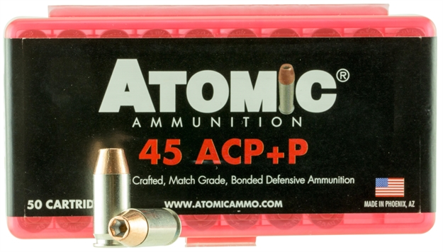 Picture of  Atomic Ammunition 00412 Pistol Precision Craft 45Acp +P 185Gr Bonded Match Hollow Point 50 Per Box/10 Case