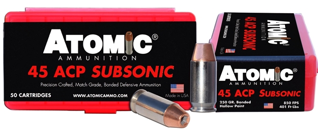 Picture of Atomic Ammunition Ammo .45Acp Subsonic 250Gr. Bonded Jhp 50-Pack