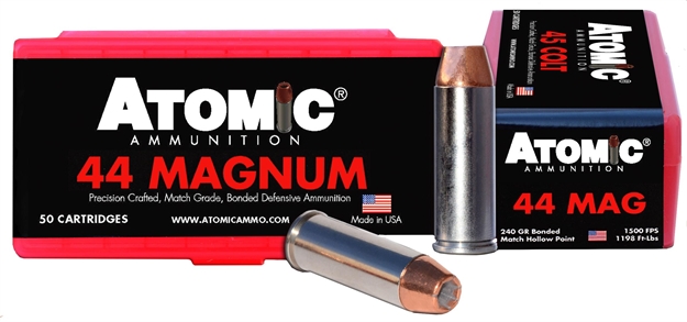 Picture of  Atomic Ammunition 00440 Pistol Precision Craft 44Rem Mag 240Gr Bonded Match Hollow Point 50 Per Box/10 Case 858767004409