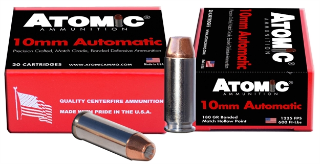 Picture of  Atomic Ammunition 00457 Pistol Precision Craft 10Mmauto 180Gr Bonded Match Hollow Point 20 Per Box/10 Case