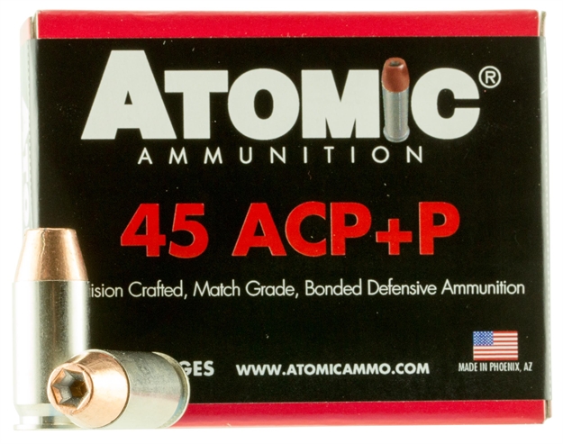 Picture of Atomic Ammunition 45 Acp +P 185Gr Bonded Jhp 20Rd 10Bx/Cs 00458