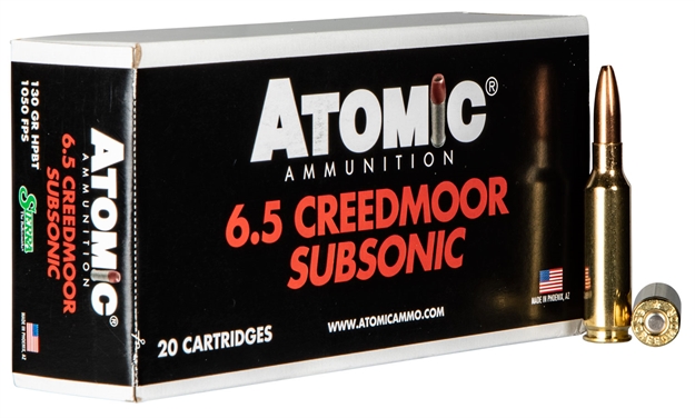 Picture of  Atomic Ammunition 00476 Rifle Subsonic 6.5Creedmoor 130Gr Sierra Matchking Bthp 20 Per Box/10 Case 858767004768