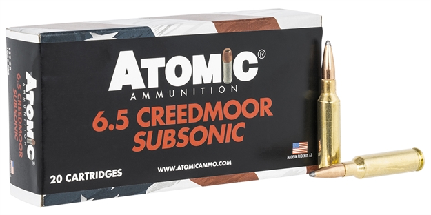 Picture of  Atomic Ammunition 00482 Rifle Subsonic 6.5Creedmoor 129Gr Jacket Hollow Point 20 Per Box/10 Case 858767004829