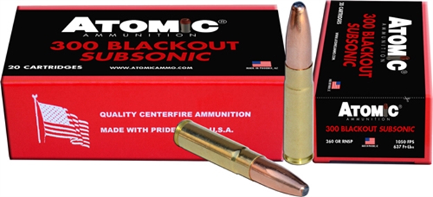 Picture of Atomic Ammunition Ammo .300Aac Blackout Subsonic 260Gr. Rnsp 20-Pack