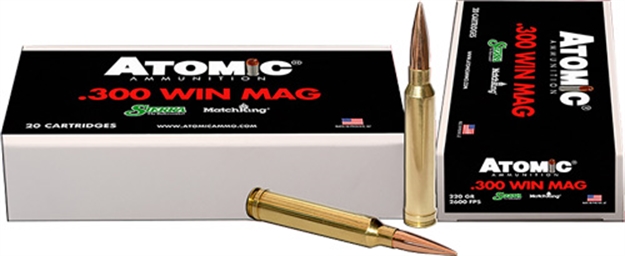 Picture of Atomic Ammunition 300 Win Mag 220Gr Match King Hpbt 20Rd 10Bx/Cs A4034