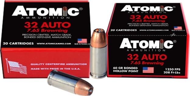Picture of Atomic Ammunition Ammo .32Acp +P 60Gr. Jhp 20-Pack