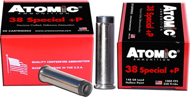 Picture of Atomic Ammunition 38 Special +P 148Gr WC Up-Side Down 20Rd 10Bx/Cs A4621 858767004621