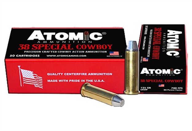 Picture of  Atomic Ammunition 451 Cowboy Action Precision Craft 38Special 125Gr Lead Round Nose Flat Point 50 Per Box/10 Case
