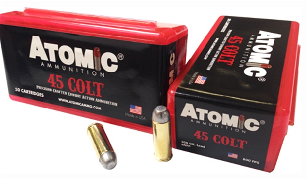Picture of  Atomic Ammunition 00434 Cowboy Action Precision Craft 45Colt 200Gr Lead Round Nose Flat Point 50 Per Box/10 Case 858767004348