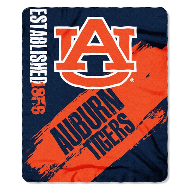 Picture of Auburn Tigers Painted Fleece Throw
