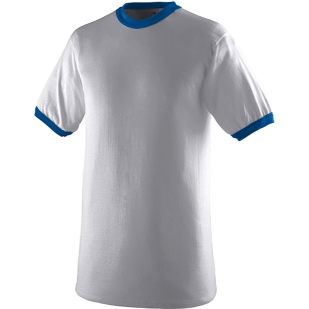 Picture of Augusta Ringer T-Shirt - Adult Athletic Heather/Royal Small