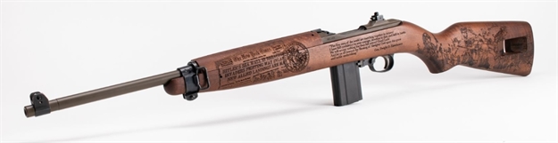 Picture of Thompson M1 Carbine The Soldier 30 Carbine 18" 15+1 Patriot Brown Engraved Fixed Stock