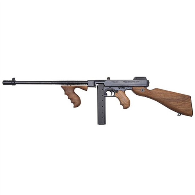 Picture of  Thompson T1 1927A-1 Deluxe 45 Acp Caliber With 16.50" Barrel, 20+1 Capacity (Stick), Blued Metal Finish, American Walnut Stock Wood Grip Right Hand