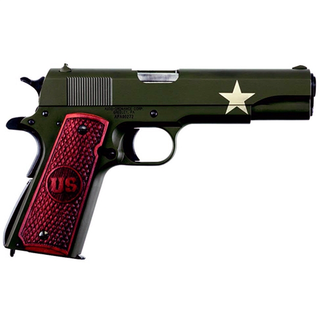 Picture of Auto Ordnance 1911 45Acp 5 Tanker Star US Logo Grip Odg 7R 1911BKOC11