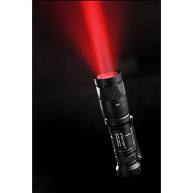 Picture of Aviator Dual Output White/Red Light 3V Black