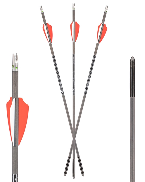 Picture of  Axe Crossbows Ax10004 Axe 440 Bolt Combo Pack Gray/Orange/White 19" 3 Bolts And 3 Lighted Nocks