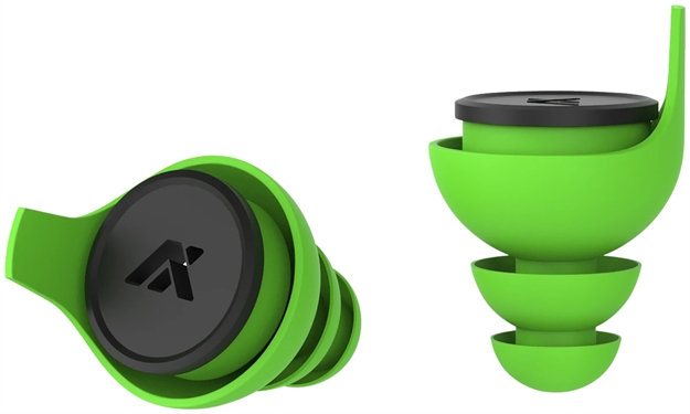 Picture of Axil Llc Xpr-Sgm/L XP Reactor IN The Ear Plugs With Green Finish & 5Db OR 33Db For Adults 1 Pair Includes M/L Ear Tips & Carry Case