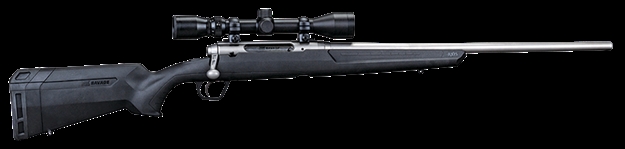 Picture of Savage Axis XP Stainless Bolt Action Rifle 22-250 Rem, 22" Bbl Ss, Blk Syn Stock, 4 Rnd Dm, Weaver Kaspa 3-9X40, 57287