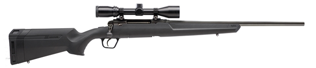 Picture of Savage Axis XP Compact Bolt Action Rifle 7Mm-08 Rem, 20" Bbl Blk, Blk Syn Stock, 4 Rnd Dm, Weaver Kaspa 3-9X40 57267 011356572677