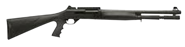 Picture of  Axor SAF12GA Folding  12 Gauge Semi-Auto 18.50" Barrel 3" 4+1, Black Folding Receiver, Fixed Stock, Crossbolt Safety, Includes 4 Chokes