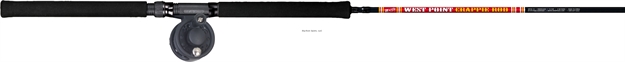 Picture of B & M West Point Crappie Rod Combo, 11'/2Pc, Medium Action, 8 Guides+Tip, Ban02 Reel