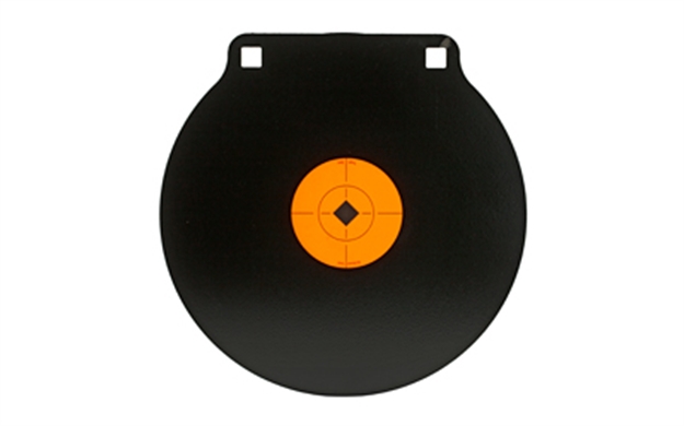 Picture of  Birchwood Casey 47615 World OF Targets Double Hole 10" Pistol/Rifle Black/Orange Ar500 Steel Circle W/Crosshair & Diamond 0.38" Thick Hanging 029057476156