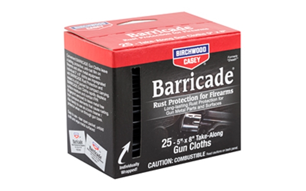 Picture of  Birchwood Casey 33025 Barricade Take Alongs Foil Pack 5" X 8" Cloths 25 Per Box
