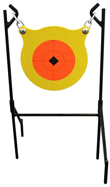 Picture of  Birchwood Casey 47330 World OF Targets Boomslang Pistol/Rifle Orange/Yellow Ar500 Steel Gong Standing Includes Gong/Metal Stand