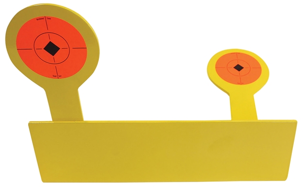 Picture of  Birchwood Casey 47522 World OF Targets Bushwacker Rimfire Pistol/Rifle Black/Orange Ar400 Steel Circle W/Crosshair & Diamond 029057475227