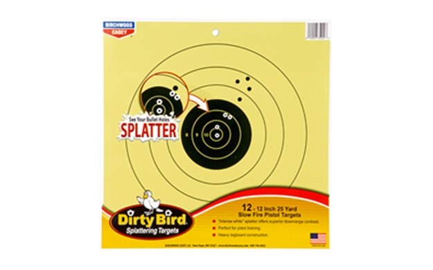 Picture of Birchwood Casey Dirty Bird 12" 25 Yard Slow Fire Pistol - 12 Targets 35022