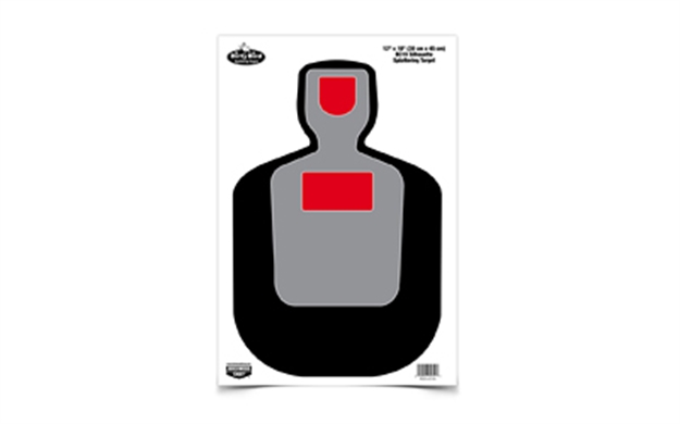 Picture of  Birchwood Casey 35717 Dirty Bird  Silhouette Tagboard Hanging Pistol 12" X 18" Multi-Color 8 Per Pkg
