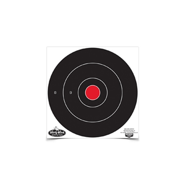 Picture of  Birchwood Casey 35012 Dirty Bird  12" Bullseye Tagboard Hanging Black/White 12 PK