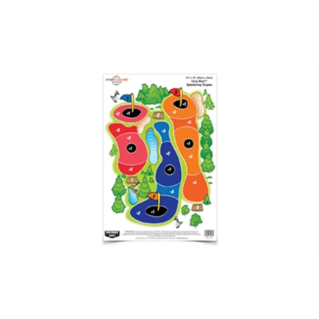 Picture of  Birchwood Casey 35566 Pregame  Self-Adhesive Paper Universal Multi Color Chip Shot 8 Per Pkg 029057355666