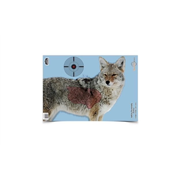 Picture of  Birchwood Casey 35405 Pregame  Coyote Paper Hanging Rifle 16.50" X 24" Impact Enhancement Yes 3 Per Pkg 029057354058