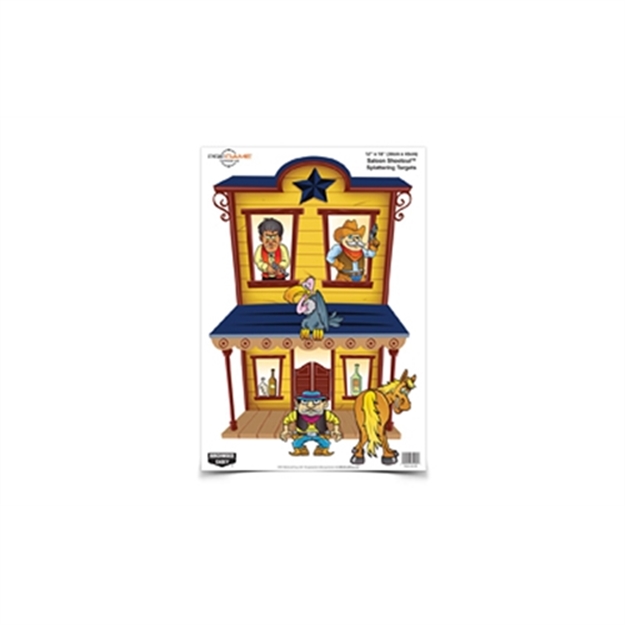 Picture of  Birchwood Casey 35564 Pregame  Saloon/Patrons Paper Hanging Universal 12" X 18" Multi-Color 8 Per Pkg