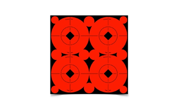 Picture of  Birchwood Casey 33903 Target Spots  Self-Adhesive Paper Black/Orange 3" Bullseye Includes Pasters 40 Targets