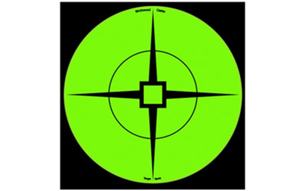 Picture of  Birchwood Casey 33936 Target Spots  Self-Adhesive Paper Black/Green 6" Crosshair 10 Pack 029057339369