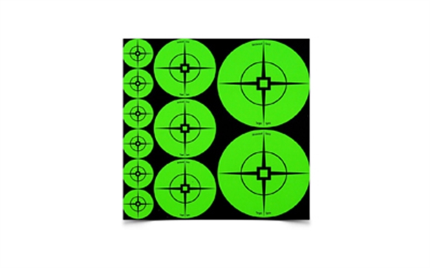 Picture of  Birchwood Casey 33938 Target Spots  Self-Adhesive Paper Black/Green Crosshair 60 Pack
