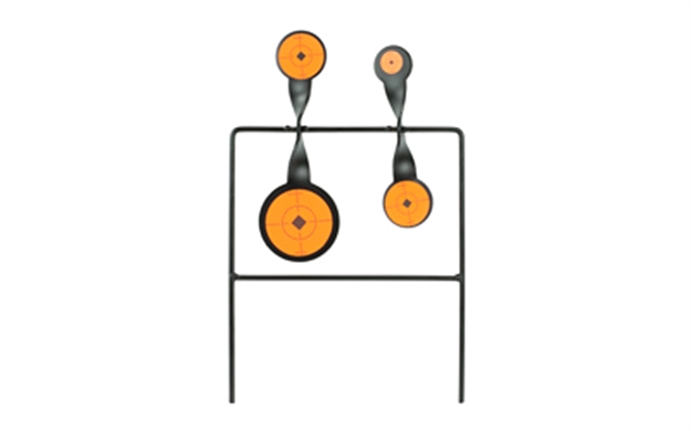 Picture of  Birchwood Casey 46422 World OF Targets Duplex Rimfire Pistol/Rifle Ar500 Steel Black/Orange Bullseye Illustration Impact Enhancement Motion 029057464221
