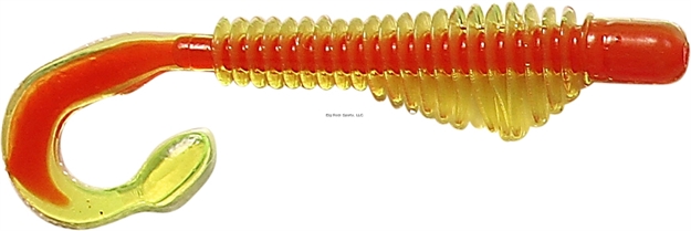 Picture of B-Fish-N Authentx Moxie Curltail Swimbait, 3", 8 Pk, Chart/Orange Core