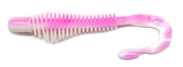 Picture of B-Fish-N Authentx Moxie Curltail Swimbait, 3", 8 Pk, Pink/White