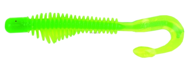 Picture of B-Fish-N Authentx Moxie Curltail Swimbait, 4", 8 Pk, Chartreuse/Green Core