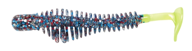 Picture of B-Fish-N Authentx Pulse-R Paddle Tail Swimbait, 2.45", 8 Pk, Firecracker/Chart Tail